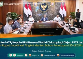 Menteri ATR/Kepala BPN Nusron Wahid Didampingi Dirjen PPTR Lampri Hadiri Rapat Koordinasi Tingkat Menteri Bahas Penetapan LSD di 12 Provinsi