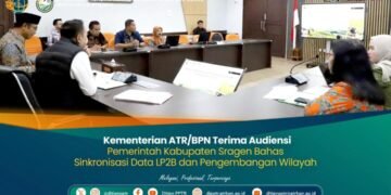 Kementerian ATR/BPN Terima Audiensi Pemerintah Kabupaten Sragen Bahas Sinkronisasi Data LP2B dan Pengembangan Wilayah