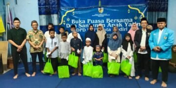 DPD KNPI Kota Kediri Santuni Puluhan Anak Yatim di Bulan Ramadan