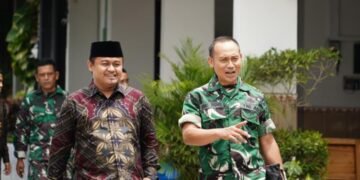 Perkuat Sinergi TNI dan Ulama, Danramil Pesantren Silaturahim ke Ponpes Nurul Huda Al Manshurin