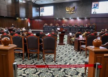 Suasana sidang putusan uji materi Undang-Undang Pilkada di Gedung MK (Sumber tempo.com)