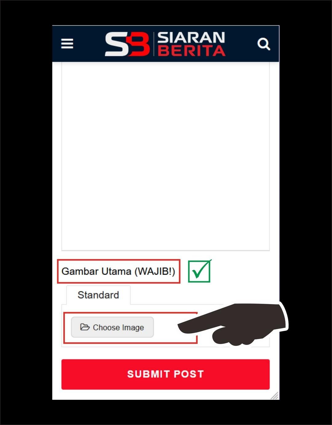 Yang paling penting, kamu harus dan wajib banget memasang minimal 1 (satu) buah foto atau ilustrasi yang sesuai dengan isi tulisan kamu ya