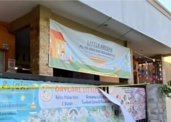 Daycare Little Aresha di Yogyakarta yang telah disegel polisi (Yusuf)