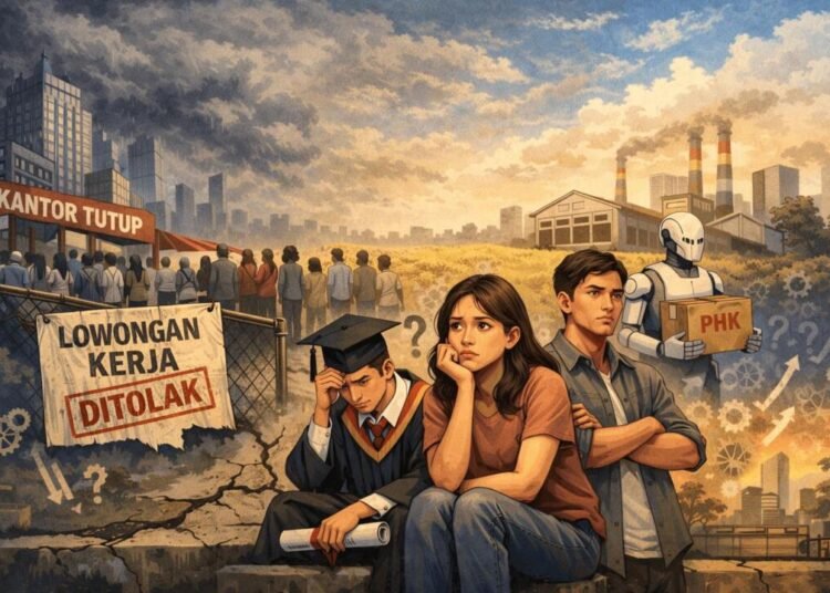 Generasi Muda dan Krisis Lapangan Kerja: Masa Depan yang Semakin Tidak Pasti 46 Iustrasi pengangguran