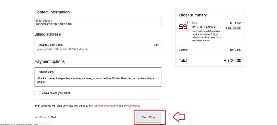 Langkah 3 beli paket siaran berita