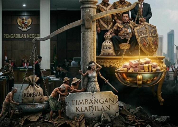 Ilustrasi gambar mengenai ketimpangan keadilan (Artificial Intelligence/Gemini)