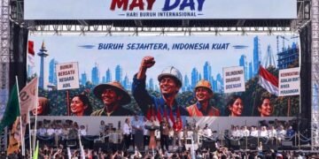 Foto Presiden RI dalam Acara MAY DAY (Sumber: Instagram Presiden Republik Indonesia)