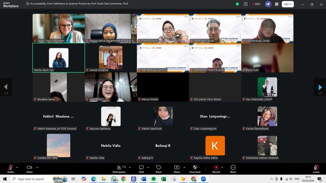 Administrasi Publik FISIP Undip Selenggarakan Global Classroom Bahas Akuntabilitas dalam Tata Kelola Publik 50 Dokumentasi Diskusi AP 5 Mei 2026 2
