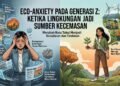 Ilustrasi gambar Fenomena Eco-Anxiety pada Generasi Z: Ketika Lingkungan Jadi Sumber Kecemasan (Sumber: Artificial Intelligence )