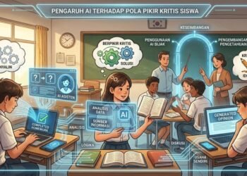 Ilustrasi gambar Pengaruh Penggunaan Kecerdasan Buatan (AI) terhadap Pola Pikir Kritis Siswa di Era Digital (Sumber: Artificial Intelligence)