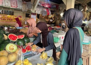Mewujudkan SDGs 1: Peran Strategis UMKM Pasar Ngasem dalam Mengentaskan Kemiskinan Berdasarkan Observasi Mahasiswa Ilmu Komunikasi UNY 46 Wawancara dengan pedagang Buah Mbah Parinem ( Dokumentasi Pribadi)