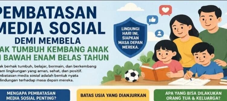Pembatasan Media Sosial Demi Membela Hak Tumbuh Kembang Anak di Bawah 16 Tahun 46 Ilustrasi pembatasan media sosial untuk tumbuh kembang (Sumber: Gambar Generatif AI)