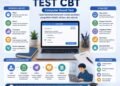 Peran Teknologi dalam Kurikulum: Test CBT yang menjelaskan pengertian CBT (Computer-Based Test), jenis-jenis CBT seperti linear dan adaptif, sistem pelaksanaan online, semi online, dan offline, serta kelebihan dan kelemahan penggunaan CBT dalam dunia pendidikan.