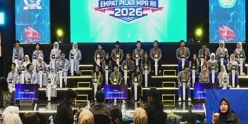 Suasana Lomba Cerdas Cermat Empat Pilar MPR RI 2026, Pontianak (Sumber: Sindonews)