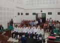 Suasana persidangan delapan warga masyarakat adat Sikka terkait konflik tanah adat di Kabupaten Sikka, Nusa Tenggara Timur. Sumber: Amnesty International Indonesia.