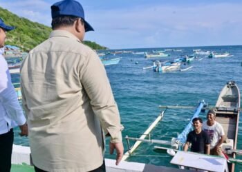 Presiden Prabowo Didampingi Menteri Trenggono Tinjau KNMP Leato Selatan