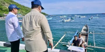 Presiden Prabowo Didampingi Menteri Trenggono Tinjau KNMP Leato Selatan