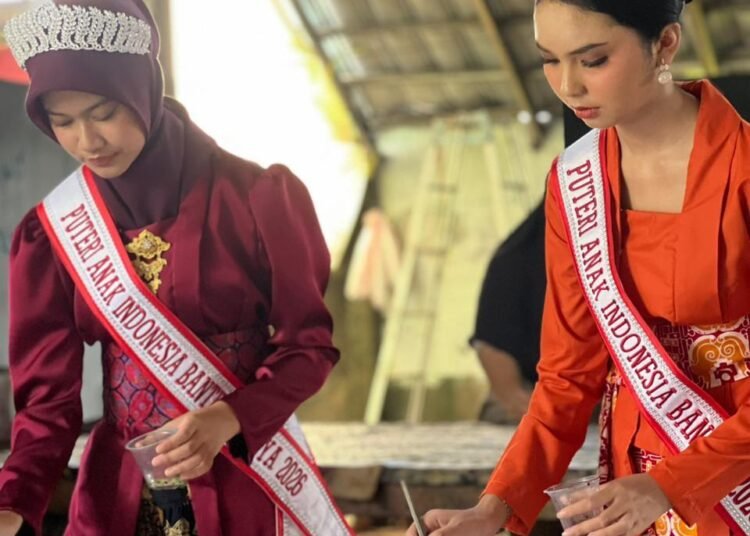 Menginspirasi Gen Z, Puteri Anak Indonesia Banten 2026 Belajar Membatik di Batik Mukarnas 46 Puteri Anak Indonesia Banten 2026