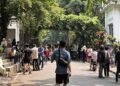 Suasana Kebun Raya Bogor pada Akhir Pekan