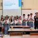 Empat mahasiswa Ilmu Komunikasi UNY bersama pengurus OSIS SMA Negeri 10 Yogyakarta usai kegiatan sosialisasi SDGs 6 tentang air bersih dan sanitasi, Kamis (4/6/2025).