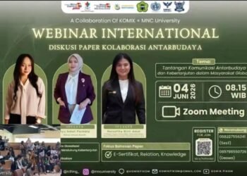 Webinar Internasional Mahasiswa: Kolaborasi Mahasiswa Ilmu Komunikasi UBD, MNC University dan UPSI Malaysia dalam Membangun Pemahaman Antarbudaya Global 46 Webinar Internasional dan Diskusi Paper Kolaborasi Antarbudaya hasil kolaborasi antara Korps Mahasiswa Ilmu Komunikasi Universitas Bina Darma dan MNC University dibawah bimbingan Dr. Desy Misnawati, S.Sos, M.I.Kom. (Foto-Istimewa)