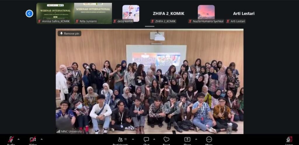 Webinar Internasional Mahasiswa: Kolaborasi Mahasiswa Ilmu Komunikasi UBD, MNC University dan UPSI Malaysia dalam Membangun Pemahaman Antarbudaya Global 49 Webinar Internasional dan Diskusi Paper Kolaborasi Antarbudaya hasil kolaborasi antara Korps Mahasiswa Ilmu Komunikasi Universitas Bina Darma dan MNC University. (Foto-Istimewa)