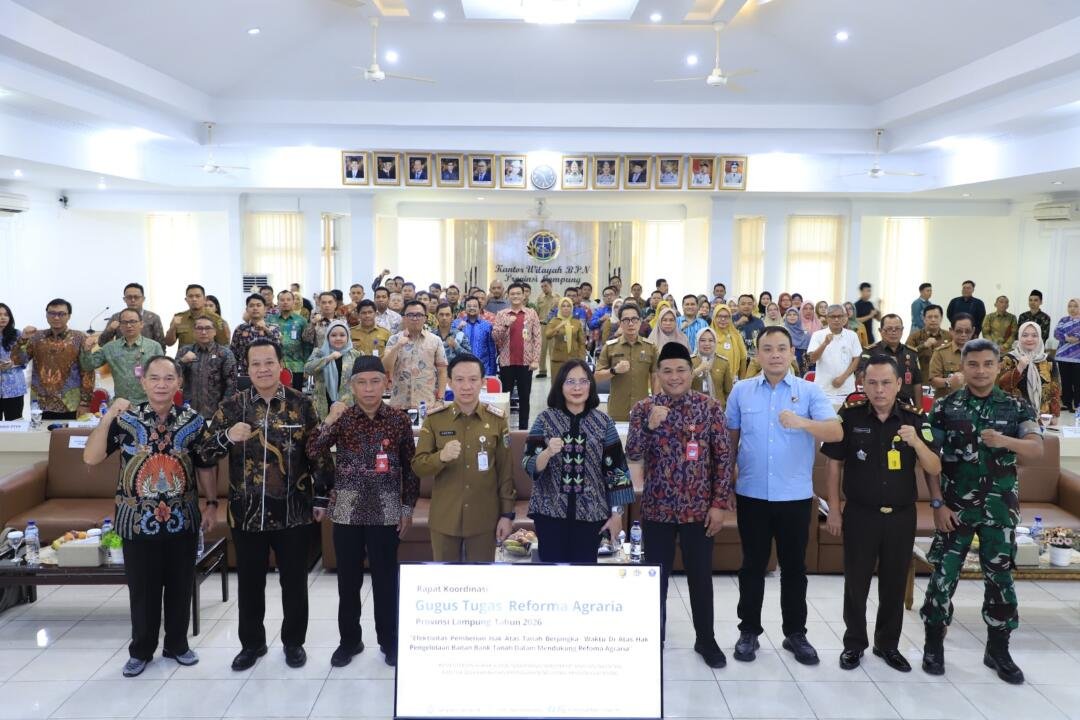 Kanwil BPN Provinsi Lampung Gelar Rakor Gugus Tugas Reforma Agraria, Perkuat Sinergi Lintas Sektor 48 BPN Provinsi Lampung