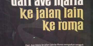 Industri 'Cuan' dalam Tokoh Open Saat Hoaks dan Berita Setingan Menjadi Ladang Duit 57 Foto jepretan fisik sampul depan buku berwarna gelap dengan judul "dari ave maria ke jalan lain ke roma" karya Idrus terbitan Balai Pustaka.