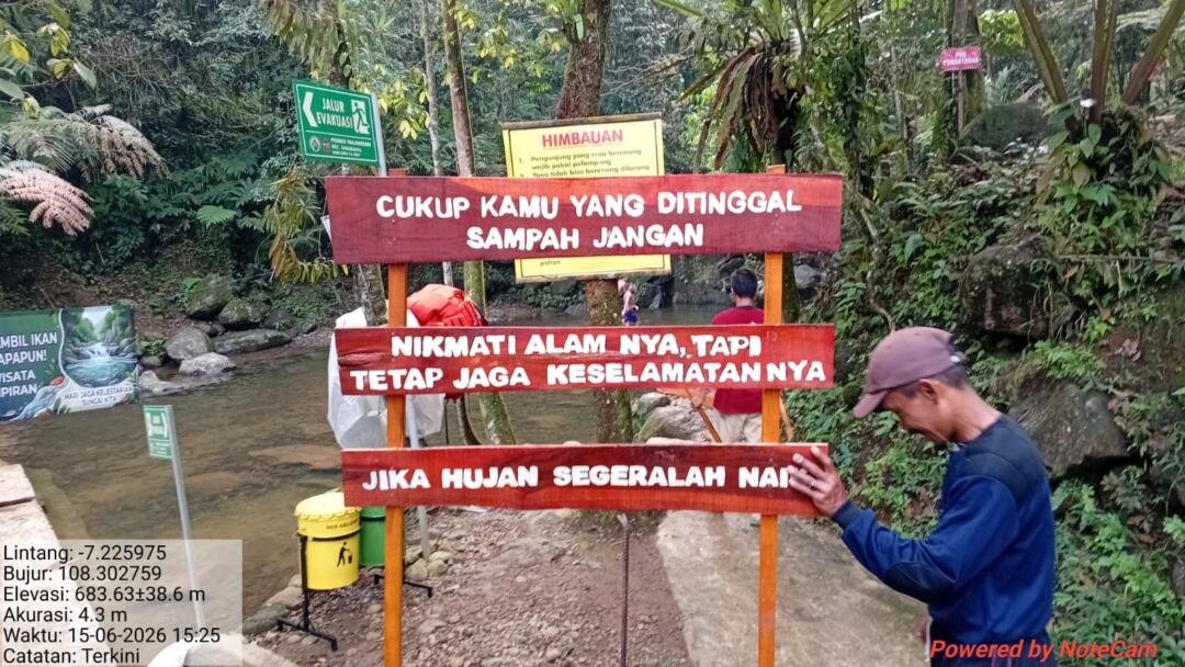 Wujud Kepedulian Lingkungan, BEM Universitas Galuh Turut Serta Kembangkan Wisata Leuwipamipiran Perhutani Ciamis 48 Leuwipamipiran