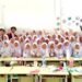 Dokumentasi mahasiswa/i Telkom University dan siswi di SDIT Imam Bukhari (Sumber: Dokumentasi Pribadi)