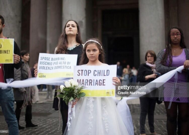 Amnesty International against child marriage (Sumber: Christian Minelli/NurPhoto via Getty Images)