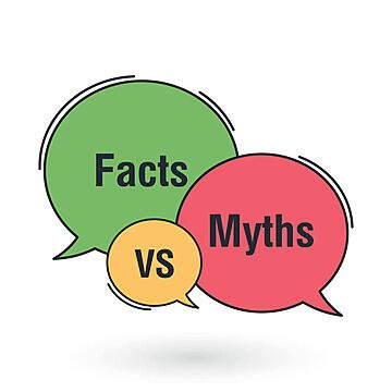 pngtree myths vs facts badge concept vector illustration fiction misleading fabrication vector png image 50512620