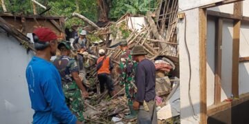 Di Tengah Pembangunan Jalan TMMD, Satgas TMMD ke-129 Kodim 0601/Pandeglang Gerak Cepat Bantu Warga Terdampak Pohon Tumbang