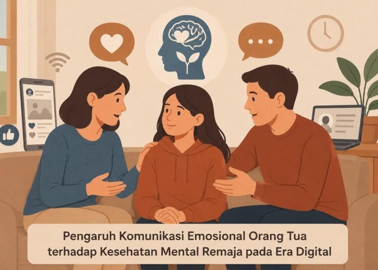 Pengaruh Komunikasi Emosional Orang Tua Terhadap Kesehatan Mental Remaja Pada Era Digital 46 Ilustrasi Pengaruh Komunikasi Emosional Orang Tua Terhadap Kesehatan Mental Remaja (Sumber: Gambar Generatif AI)