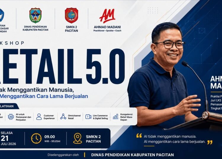 Cabang Dinas Pendidikan Kabupaten Pacitan Dorong Transformasi Pendidikan Vokasi melalui Workshop Retail 5.0 Berbasis Artificial Intelligence 46 ChatGPT Image Jul 16 2026 01 13 29 AM