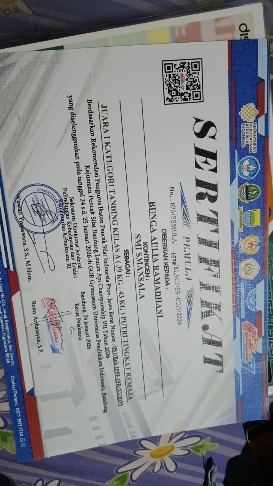 Dari Kuncup Menjadi Mekar, Langkah Bunga Dalam Harmoni Pencak Silat. Karya Jurnalistik Milik Nanda Puspita. 49 IMG 20260703 WA00261