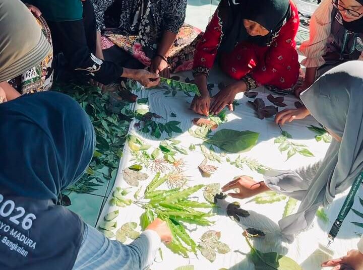 Mahasiswa UTM Memberikan Pelatihan Kepada Ibu-Ibu PKK Desa Morombuh Untuk Mengelolah Daun Menjadi Karya Tempel Gulung Kukus (ECOPRINT) 46 Dokumentasi Proses Pembuatan ECOPRINT (sumber: kknutm.dsmorombuh09)