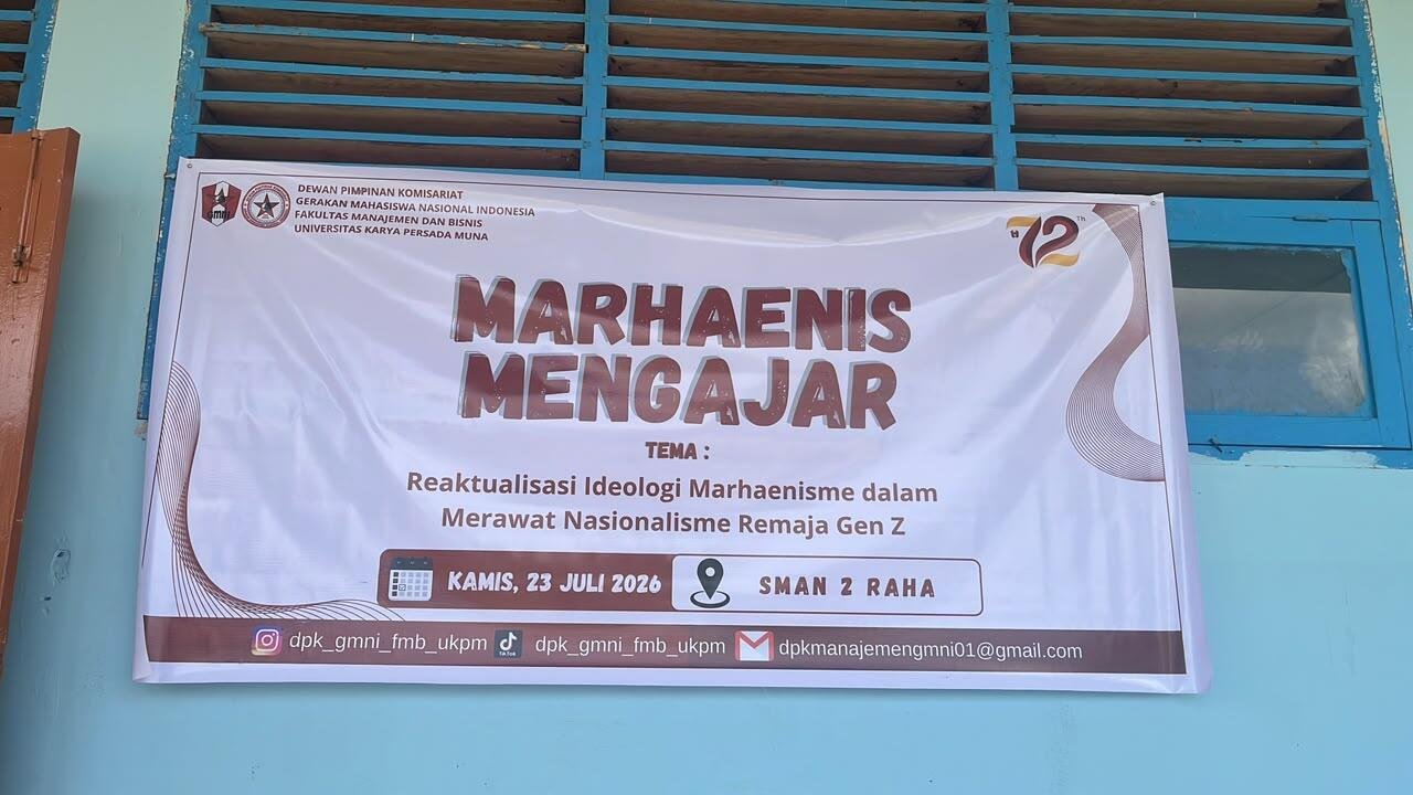 DPK GMNI FMB Muna Gelar "Marhaenis Mengajar" di SMAN 2 Raha: Reaktualisasi Marhaenisme Dalam Merawat Nasionalisme Pada Generasi Z 48 IMG 20260723 WA0034