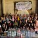Foto bersama mahasiswa KKN PSDKU Universitas Brawijaya Kediri dan warga RT 03 RW 01 Dusun Sempu setelah pelaksanaan program Pekarangan Pangan Lestari berbasis Aquaponik Go Galon. (Sumber: Dock Pribadi)