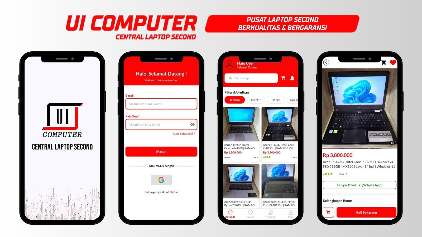 Solusi Belanja Era Digital, Aplikasi Ui Computer Berbasis Android Karya Mahasiswa ISB Atma Luhur Hadirkan Pengalaman Belanja Online Bagi Toko Laptop Second Ui Computer Pangkalpinang 48 Ui COMPUTER
