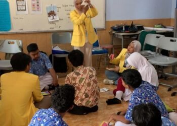 Gambar 1. Pengenalan Bangun Datar Olem Tim ASMARA