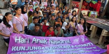 Rayakan Hari Anak Nasional, Puteri Anak dan Puteri Remaja Banten 2026 dan Puteri Anak dan Remaja Indonesia Banten 2025 Berbagi Keceriaan Bersama Anak Lapak Pemulung