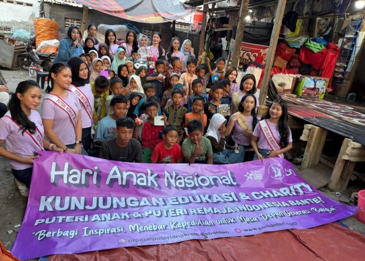 Rayakan Hari Anak Nasional, Puteri Anak dan Puteri Remaja Banten 2026 dan Puteri Anak dan Remaja Indonesia Banten 2025 Berbagi Keceriaan Bersama Anak Lapak Pemulung