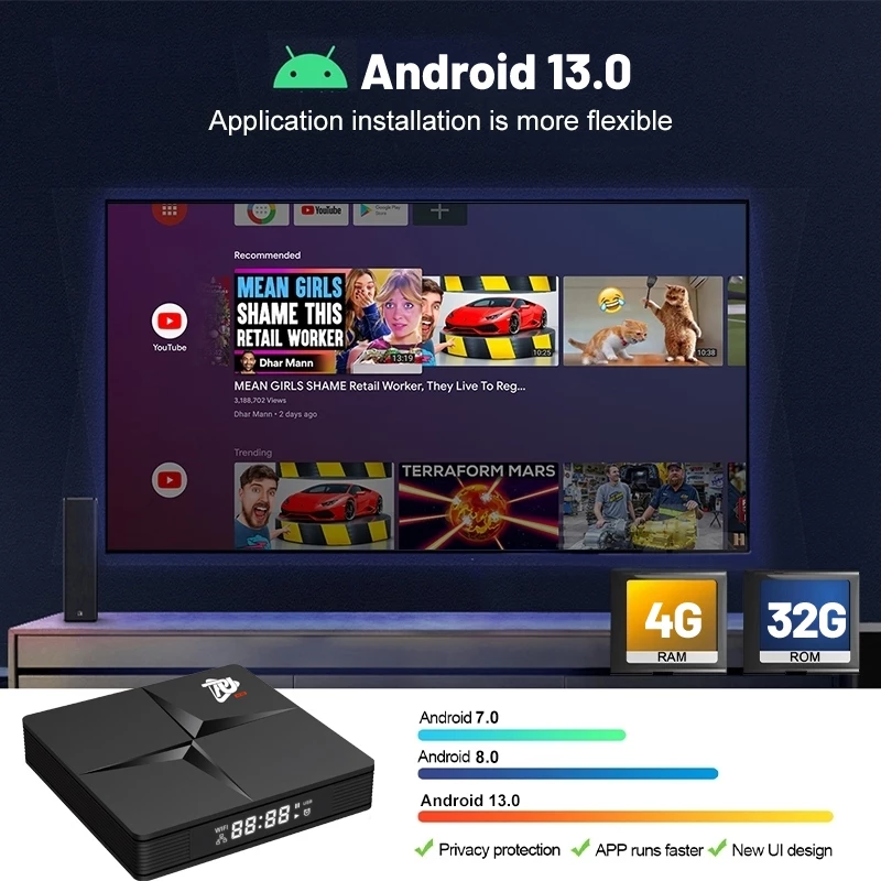 UPHOME Android Tv Box Mini 4K-HD Ultra Android 13 Ram 1/2/4GB Rom 8/16/32GB WIFI 2.4G/5G Bluetooth Smart Tv Box Unlock FULL CHANNEL TV & Film & APP - Netflix / Disney 53 UPHOME Android Tv Box Mini 4K-HD Ultra Android 13 Ram 1/2/4GB Rom 8/16/32GB WIFI 2.4G/5G Bluetooth Smart Tv Box Unlock FULL CHANNEL TV & Film & APP - Netflix / Disney - Image 8