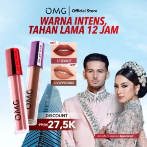 OMG Oh My Glam Mattelast Lip Cream 2.9 g - Lip Cream Matte Dengan Warna Intense, Tahan Lama & Ringan