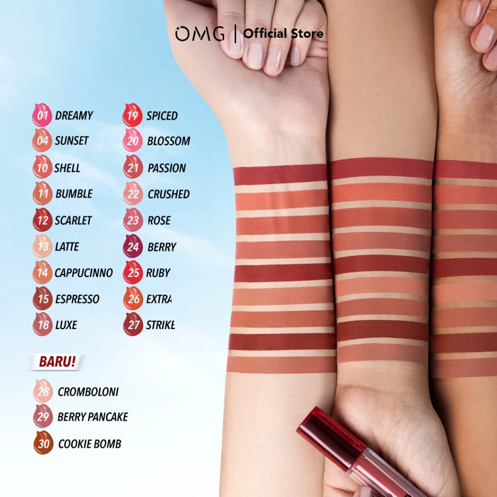 OMG Oh My Glam Mattelast Lip Cream 2.9 g - Lip Cream Matte Dengan Warna Intense, Tahan Lama & Ringan 49 OMG Oh My Glam Mattelast Lip Cream 2.9 g - Lip Cream Matte Dengan Warna Intense, Tahan Lama & Ringan - Image 4