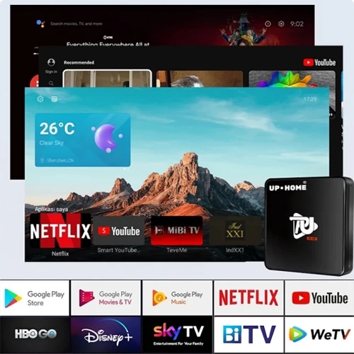 UPHOME Android Tv Box Mini 4K-HD Ultra Android 13 Ram 1/2/4GB Rom 8/16/32GB WIFI 2.4G/5G Bluetooth Smart Tv Box Unlock FULL CHANNEL TV & Film & APP - Netflix / Disney 48 UPHOME Android Tv Box Mini 4K-HD Ultra Android 13 Ram 1/2/4GB Rom 8/16/32GB WIFI 2.4G/5G Bluetooth Smart Tv Box Unlock FULL CHANNEL TV & Film & APP - Netflix / Disney - Image 3