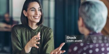 Two businesswomen having a meeting
