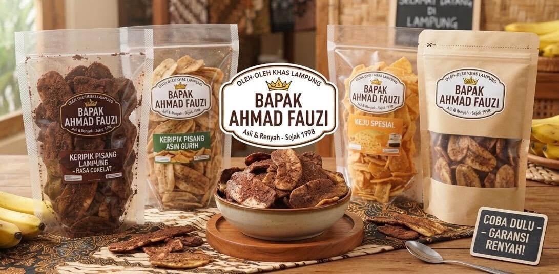 Dari Rumah Sederhana, Fauzi Bangun Keripik Pisang Lampung yang Menginspirasi 47 Foto aneka rasa produk keripik pisang khas lampung milik Bapak Ahmad Fauzi (Sumber: Dokumentasi Pribadi)