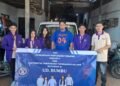 Dokumentasi Mahasiswa PPMT UNITRI Malang saat kegiatan pengabdian masyarakat di UMKM Empon-Empon Sumber Koyo (Sumber: Dokumentasi Pribadi)